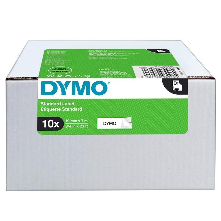 Dymo D1 Cinta Etiquetas 19mmx7m Negro/Blanco