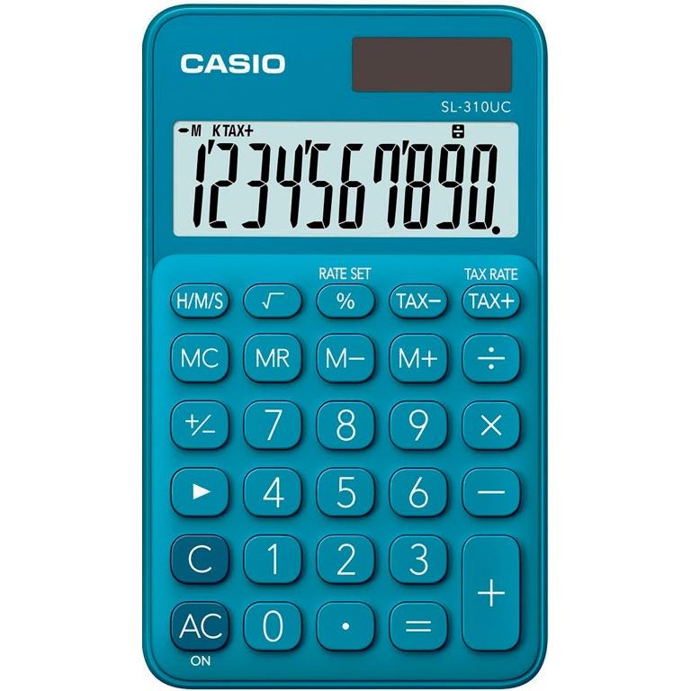 Casio SL-310UC Calculadora Bolsillo 10 Dígitos Azul