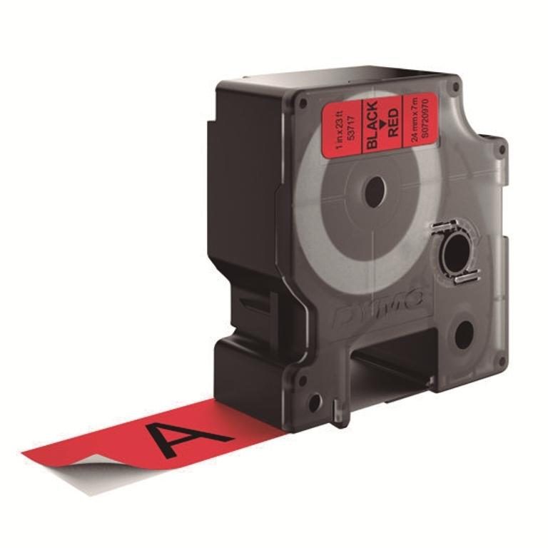 Dymo D1 Cinta Etiquetas 24mmx7m Negro/Rojo