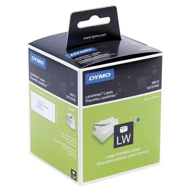 Dymo LabelWriter Rollo Etiquetas Papel 89x36mm Blanco (2 unidades)