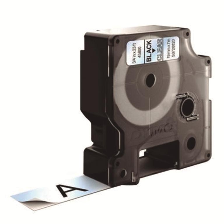 Dymo D1 Cinta Etiquetas 19mmx7m Negro/Transparente