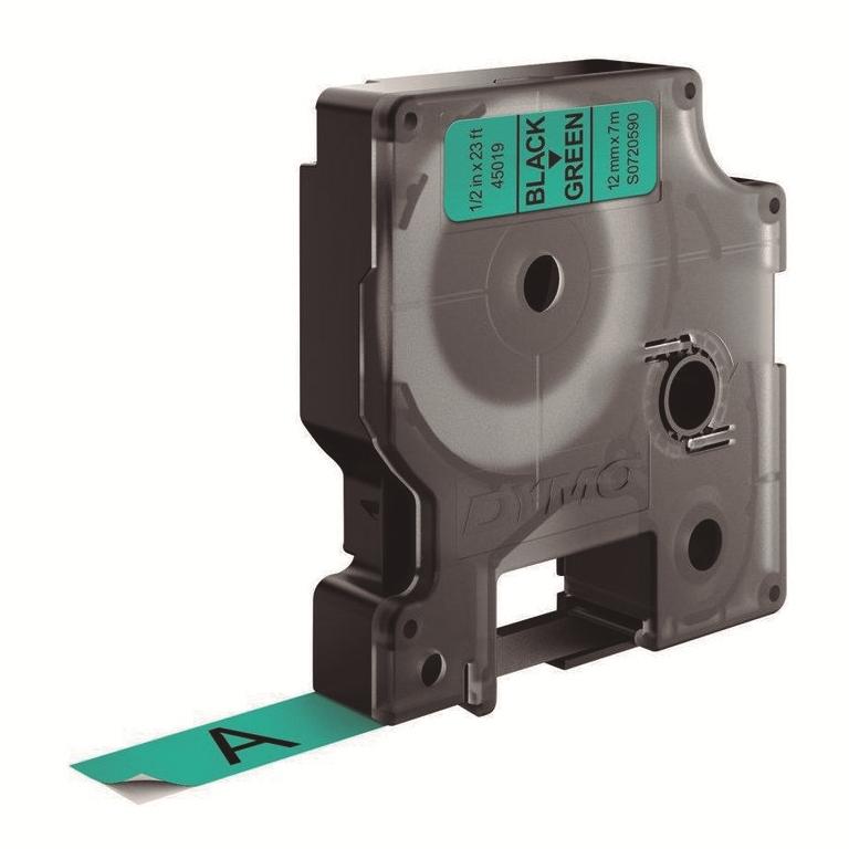 Dymo D1 Cinta Etiquetas 12mmx7m Negro/Verde