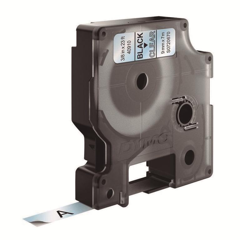 Dymo D1 Cinta Etiquetas 9mmx7m Negro/Transparente