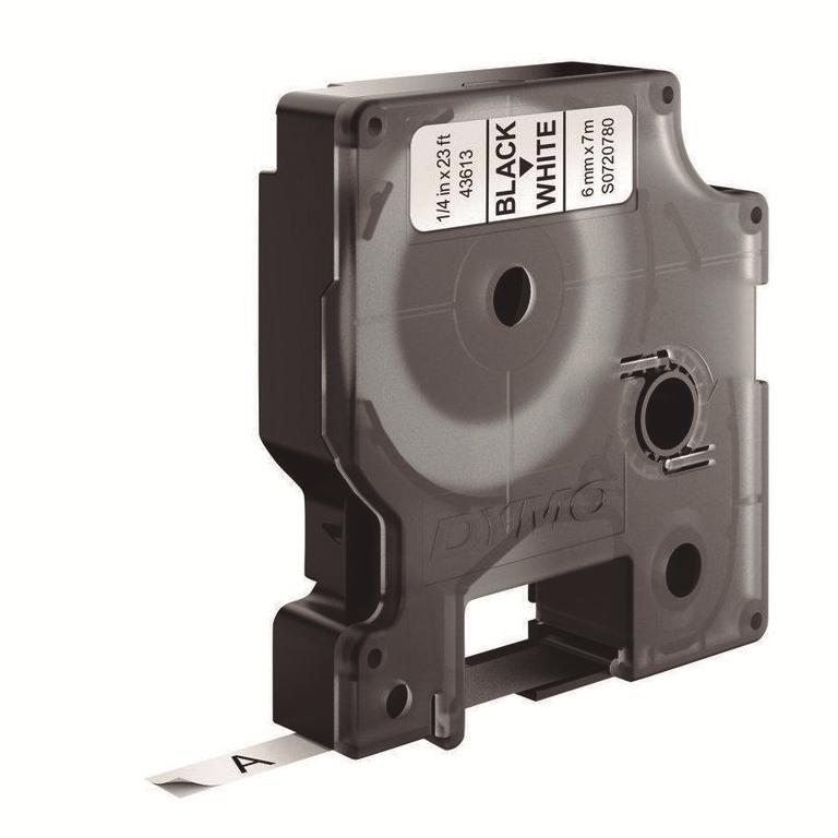 Dymo D1 Cinta Etiquetas 6mmx7m Negro/Blanco