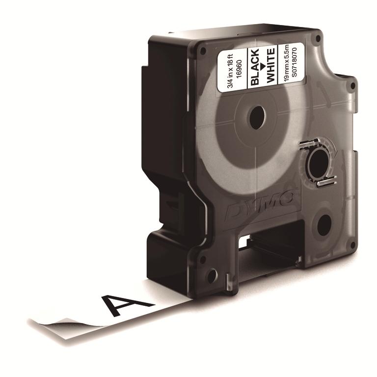 Dymo D1 Cinta Etiquetas 19mmx5,5m Negro/Blanco