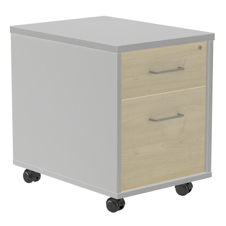 Das Rocada Buck Con Ruedas , 1 Cajon + Carpetero, Color Gris