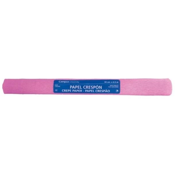 Campus Papel Crespon 0,5X2,5 Mts Rosa