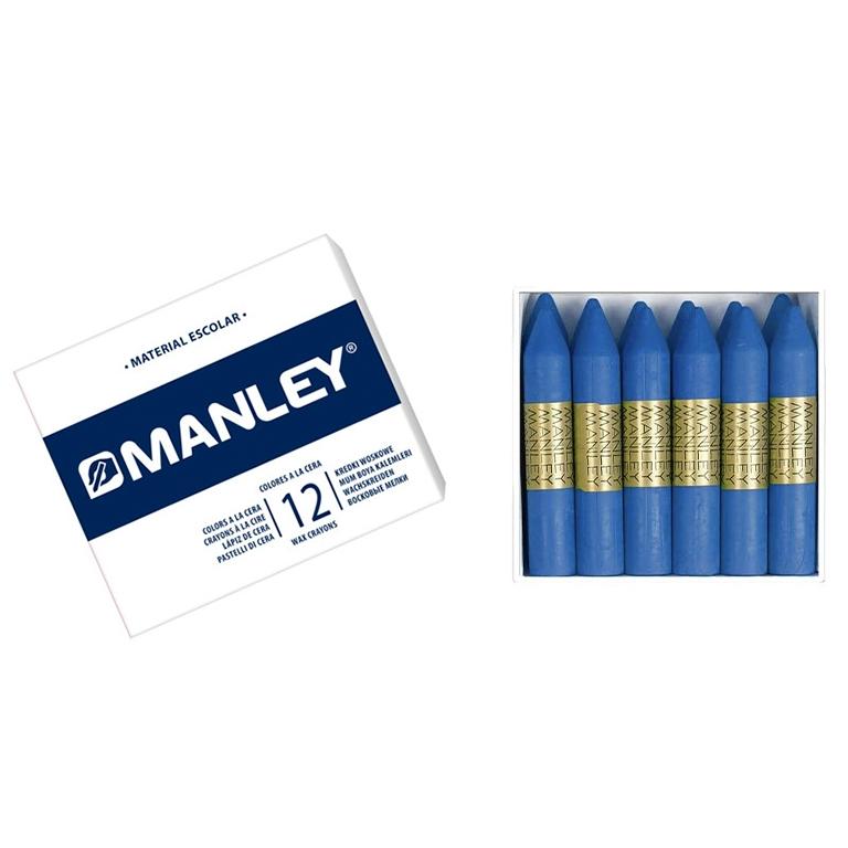 Manley  Cera Blanda Monocolor Azul Celeste (12)