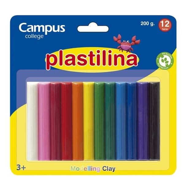 Campus Plastilina Barra 200G Pack 12