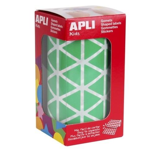Apli Rollo Gomets Triangulares 20 mm Verde