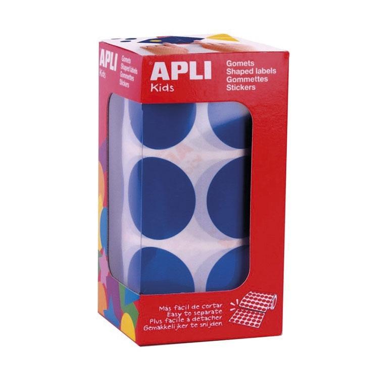 Apli Rollo Gomets Redondos 33 mm Azul
