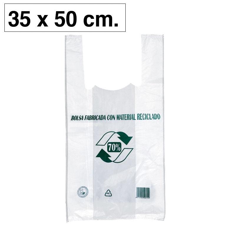 Bolsa Plástico Blanca 50 Micras 35x50 cm (100 Ud.)