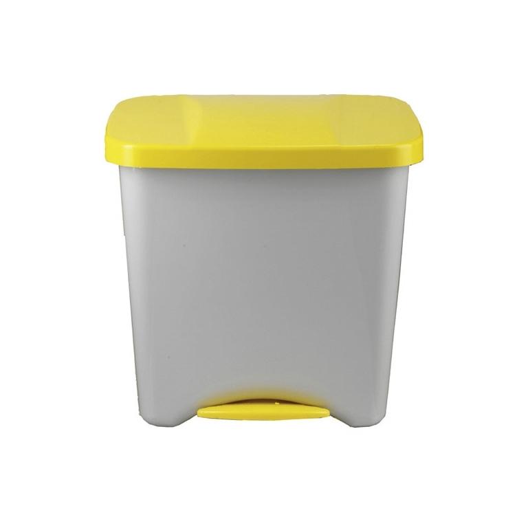 Dahi Papelera Pedal Bco 50L Amarillo