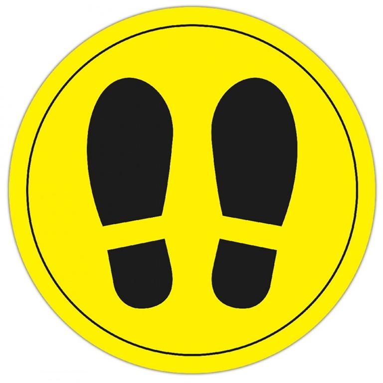 Apli Círculo Señalización Suelo PVC Amarillo/Negro 30 cm
