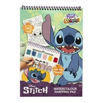 LIBRO ACUARELAS STITCH - DISNEY