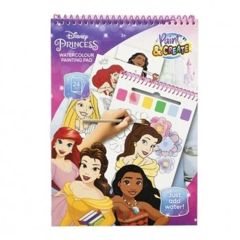 LIBRO ACUARELAS PRINCESAS - DISNEY