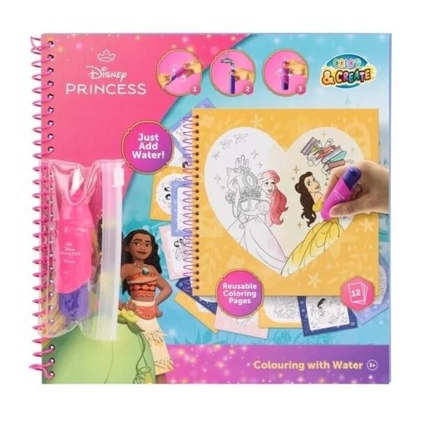 Disney Libro Pinta Con Agua Princesas Xl