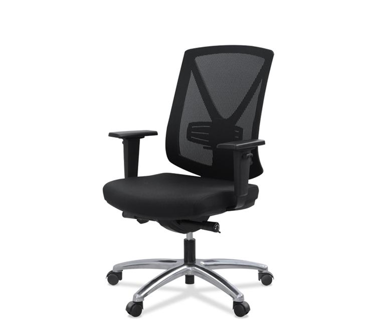 Silla Miro Sincro C/Brazos Respaldo Malla Negra