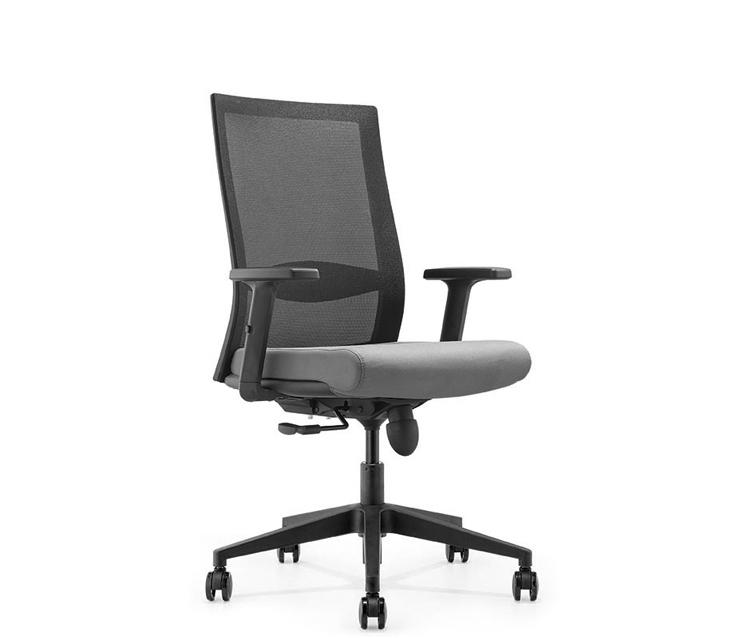 Silla Nova Sincro Con Brazos Malla Gris