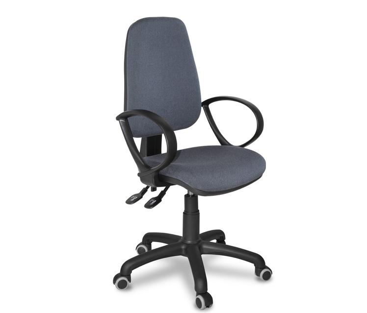 Silla Oficina Respaldo Alto Torino G1 Negro Con Brazos