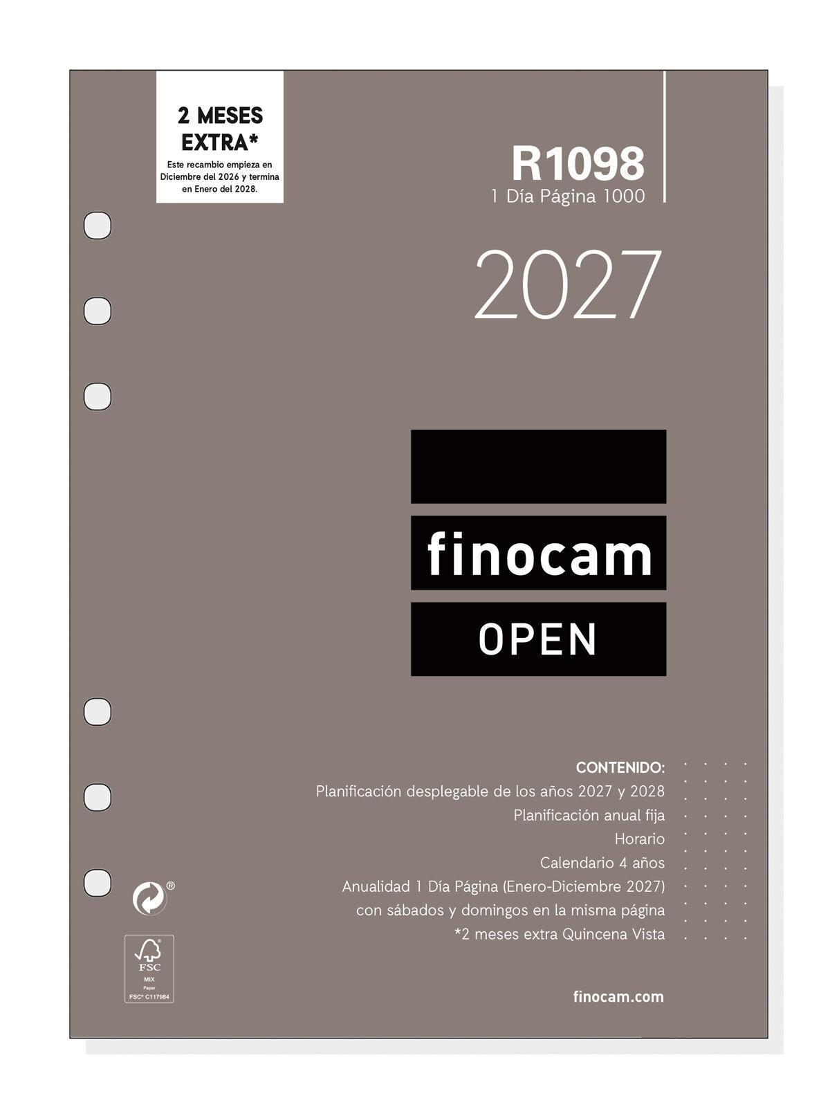 Finocam Agenda R1098 Rec.Anual.1000 1Dp 2027+