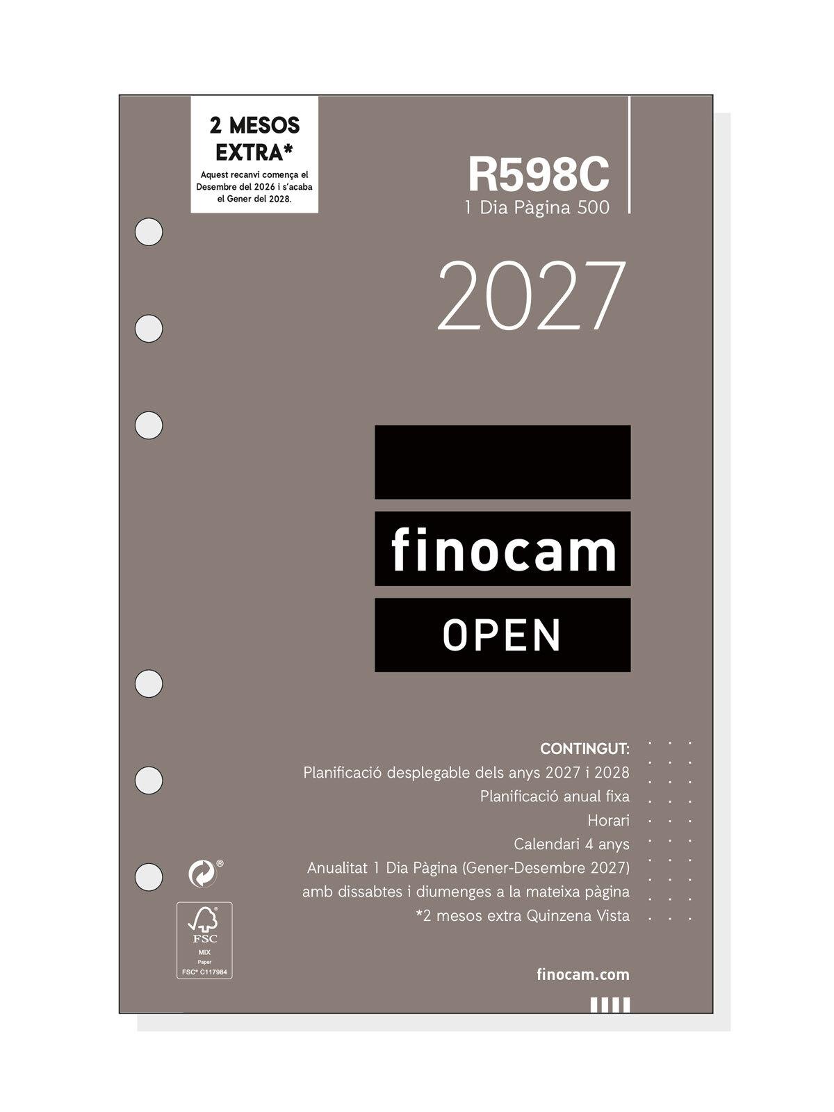 Finocam Agenda R598C Rec.Anual.500 1Dp 2027 Cat+