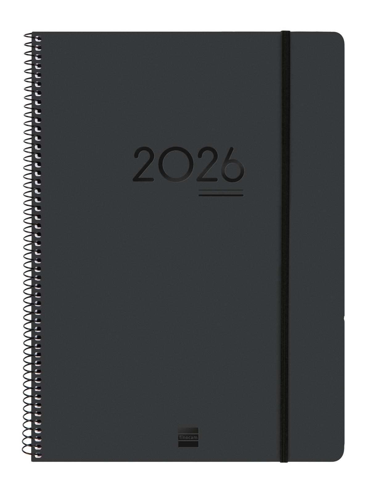 Finocam Agenda Escolar 16 Meses Ikon E40 Semana Vista Vertical 26-27 Negro Internacional