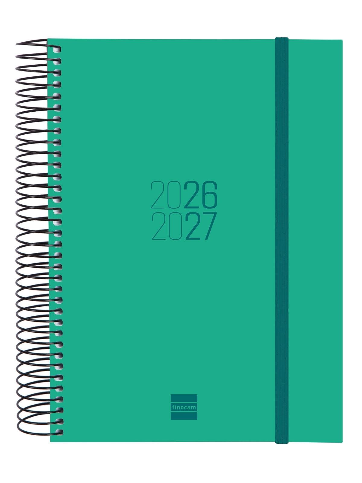 Finocam Agenda Escolar Espiral E10 1 Dia Página 26-27 Verde Catalán