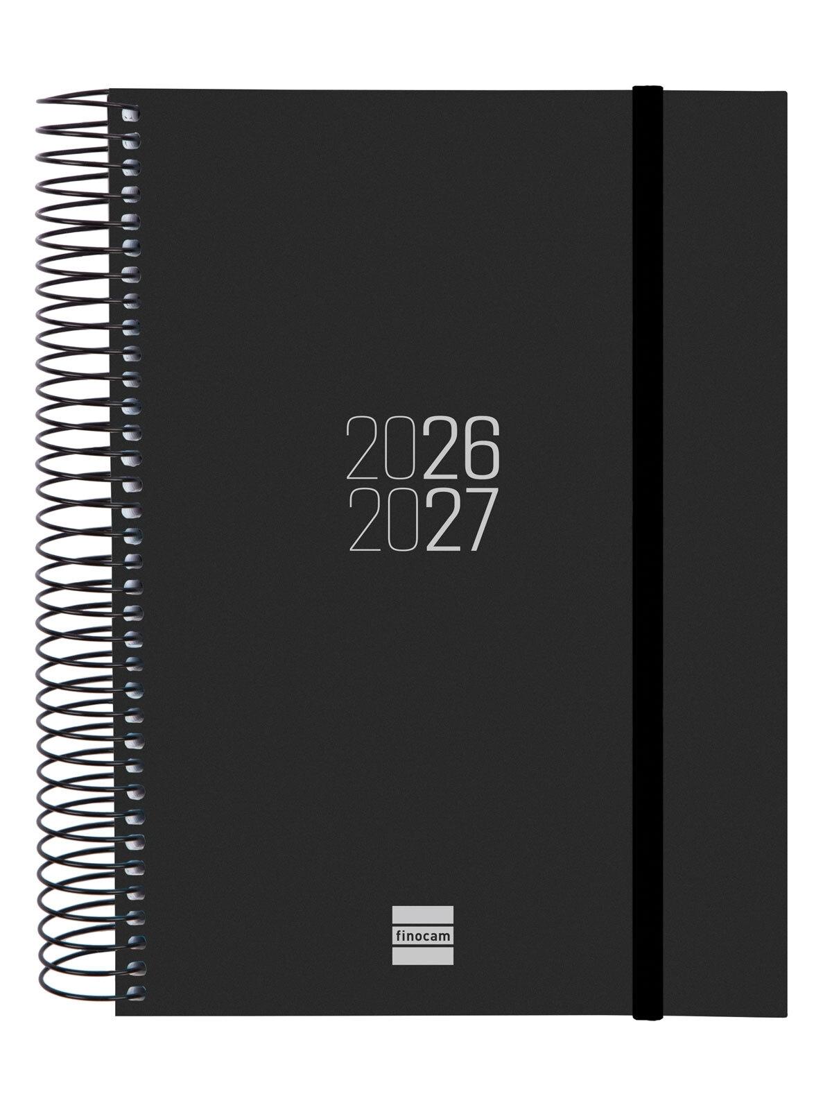 Finocam Agenda Escolar Espiral E10 1 Dia Página 26-27 Negro Catalán
