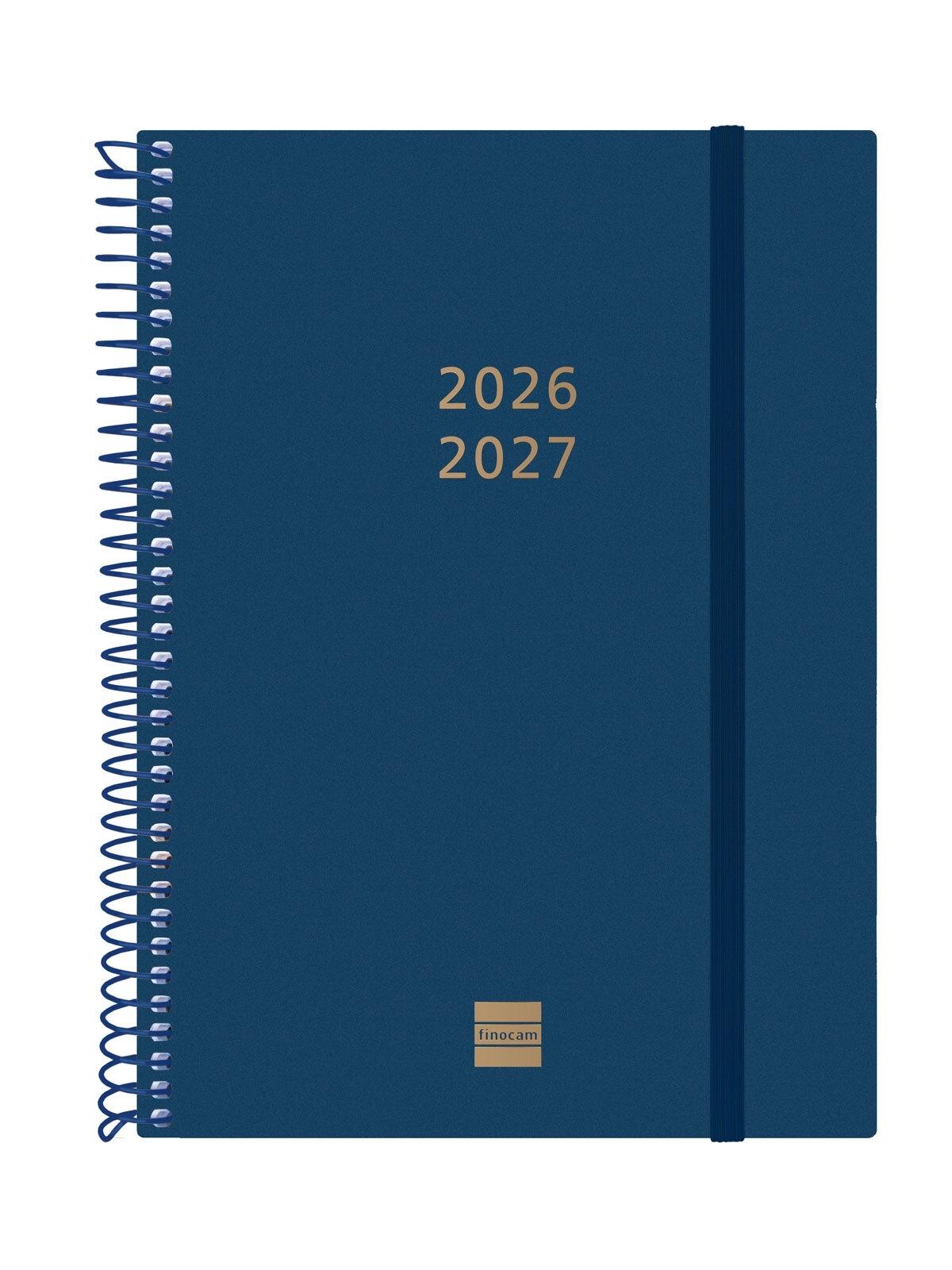 Finocam Agenda Escolar 18 Meses Espiral E10 Semana Vista Horizontal 26-27 Azul Internacional