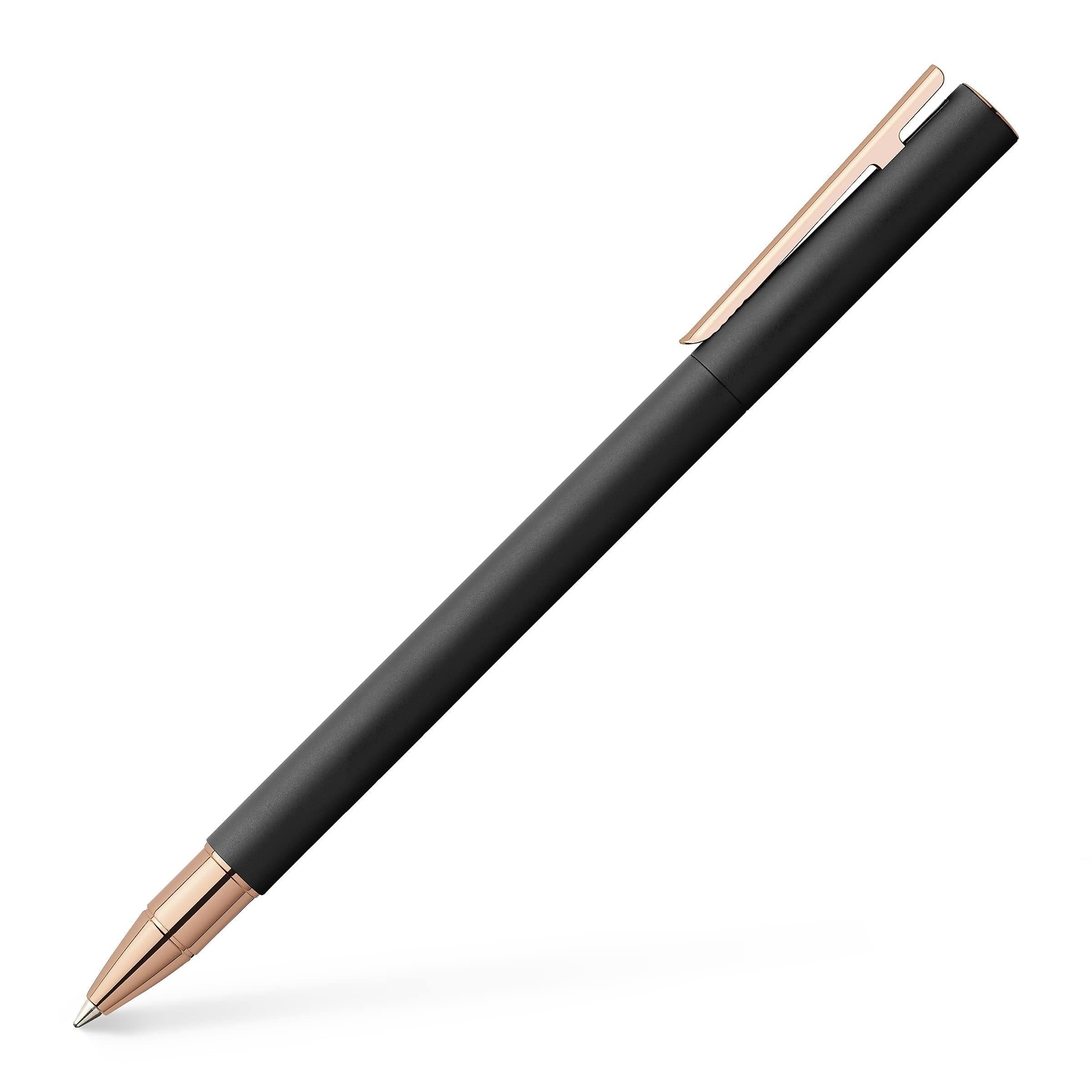 Faber Castell Bolígrafo Neo Slim Negro Mate-Oro Rosa