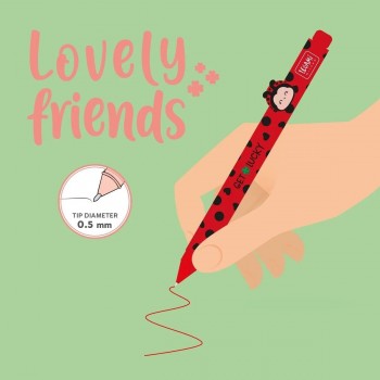 Legami Lovely Friends Bolígrafo Gel Rojo Ladybug