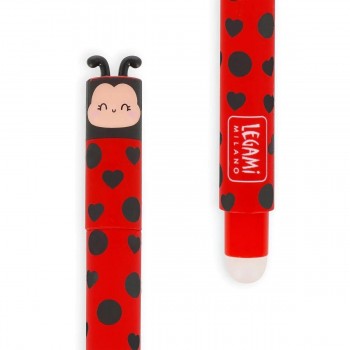 Legami Bolígrafo Gel Borrable 0,7mm Rojo Ladybug