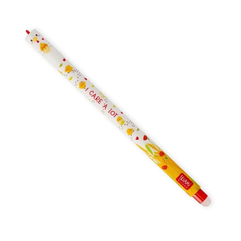 Legami Bolígrafo Gel Borrable 0,7mm Rojo Hen
