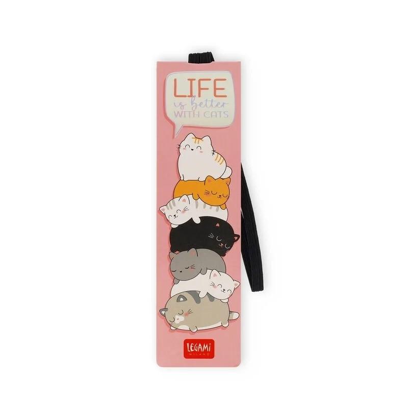 Legami Marcapáginas Elástico "Life Is Better With Cats"