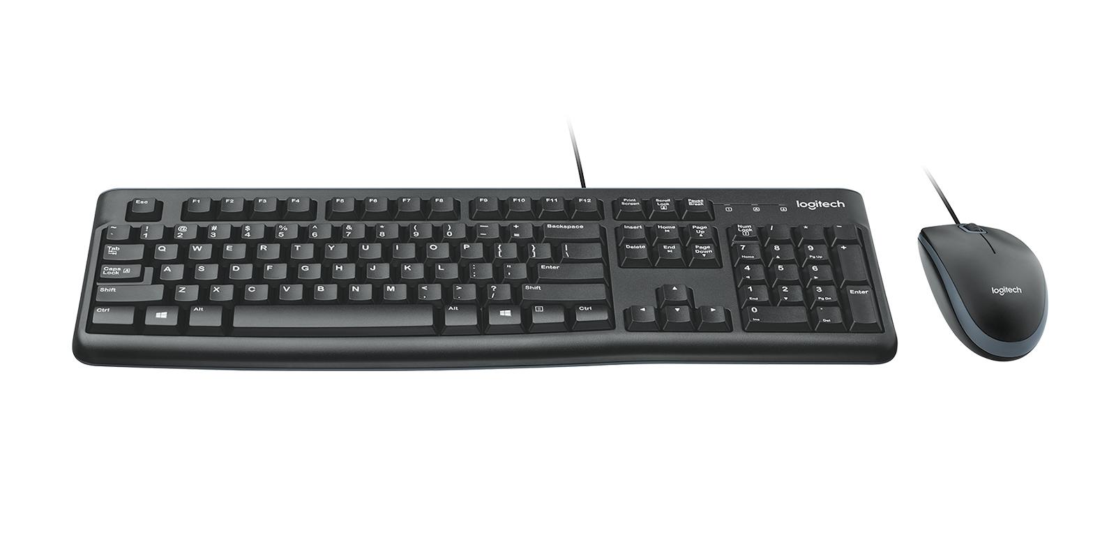 Logitech MK120 Combo Teclado Ratón Cable Negro