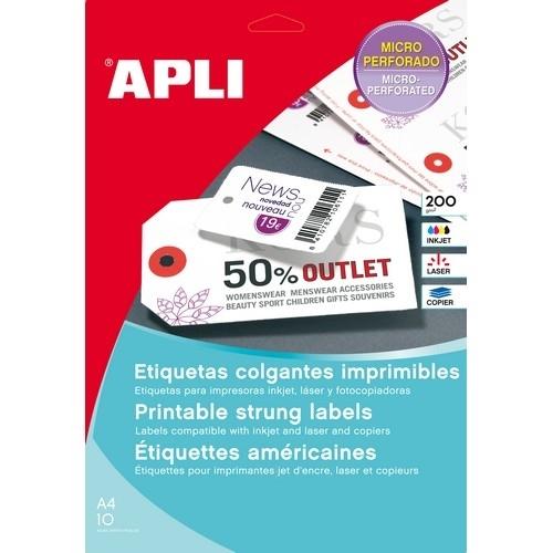 Apli Etiquetas Colgantes Imprimibles 98x57mm (10 hojas)