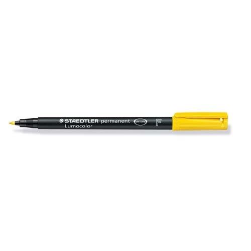 Staedtler Lumocolor F Rotulador Permanente Punta Redonda 0,6 mm Amarillo