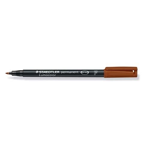 Staedtler Lumocolor F Rotulador Permanente Punta Redonda 0,6 mm Marrón
