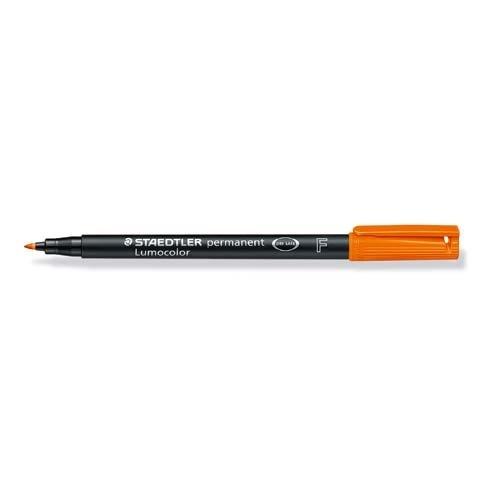 Staedtler Lumocolor F Rotulador Permanente Punta Redonda 0,6 mm Naranja