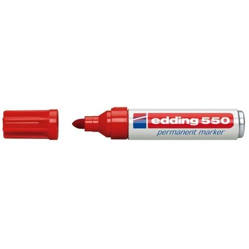 Edding 550 Marcador Permanente Punta Redonda 3-4 mm Rojo
