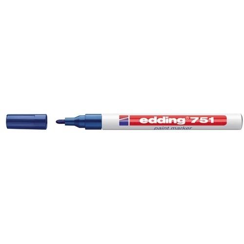 Edding 751 Marcador Tinta Opaca Permanente Punta Redonda 1-2 mm Negro