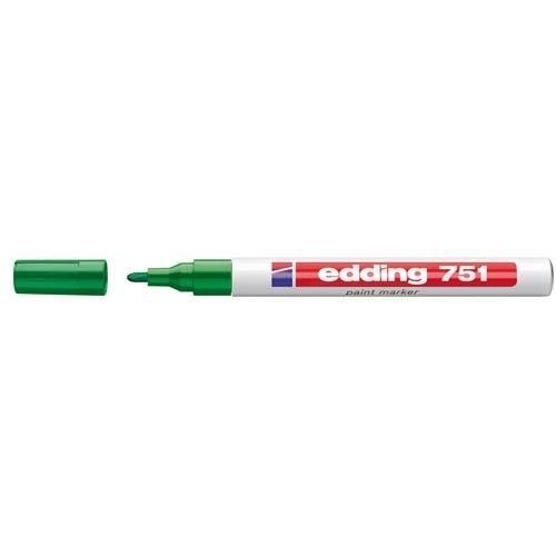 Edding 751 Marcador Tinta Opaca Permanente Punta Redonda 1-2 mm Verde
