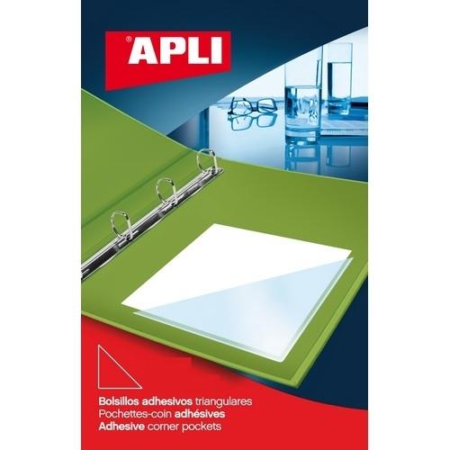 Apli Bolsillo Adhesivo Triangular 75x75mm