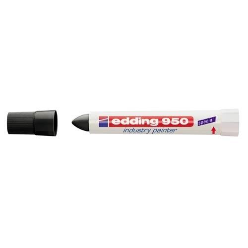 Edding 950 Marcador Industrial Permanente Pasta Punta Redonda 10 mm Negro