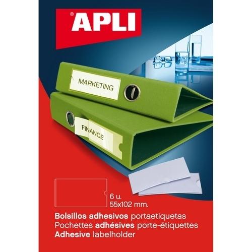 Apli Bolsillo Adhesivo Etiquetas 55x102 mm