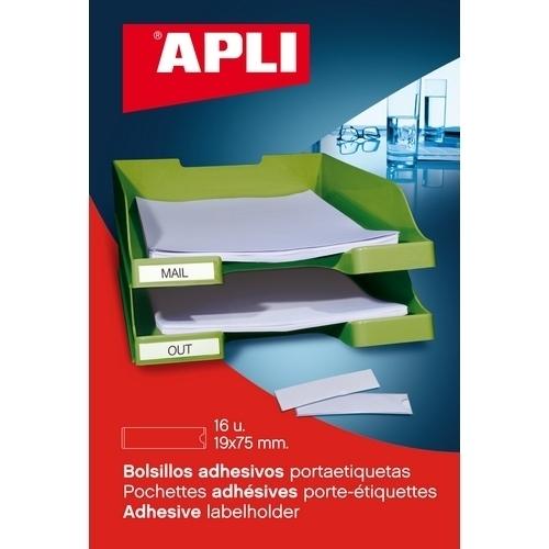 Apli Bolsillo Adhesivo Etiquetas 19x75 mm