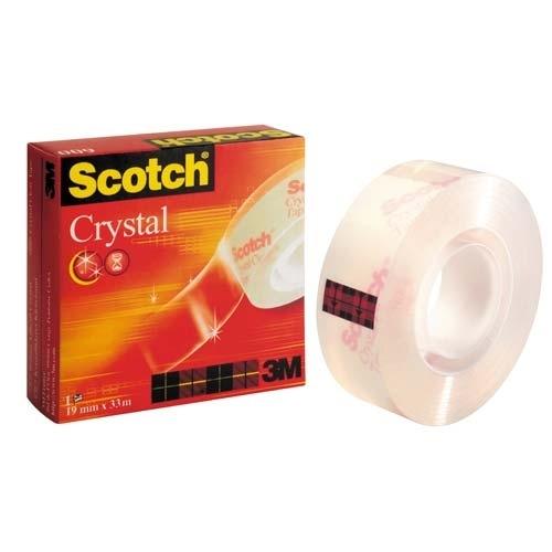 3M Scotch Crystal Cinta Adhesiva Transparente 19mmx33m
