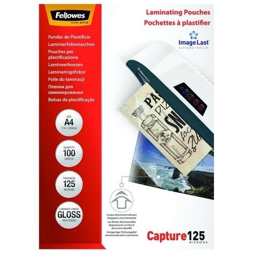 Fellowes Funda Plastificar A4 125 Micras Brillo (100 Ud.)