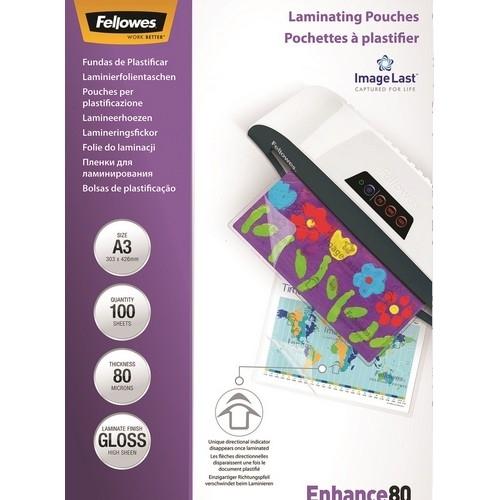 Fellowes Funda Plastificar A3 80 Micras (100)
